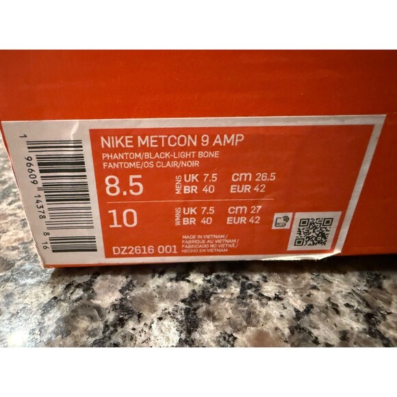 Size 8.5 Nike Metcon 9 AMP Phantom Black Light Bone Mens Gym Shoes DZ2616-001 main image 7